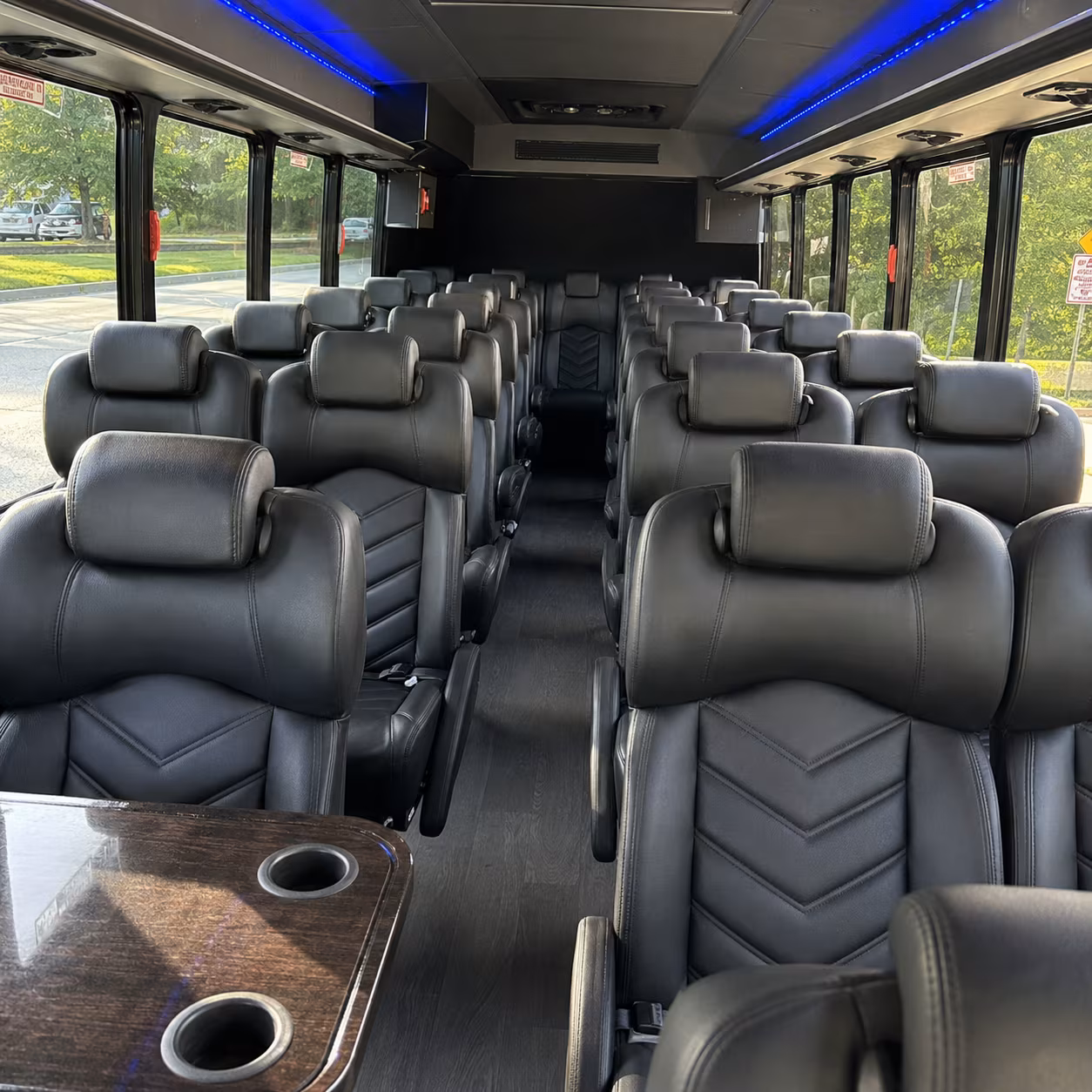 Austin Airport Shuttle & Transportation party bus exterior