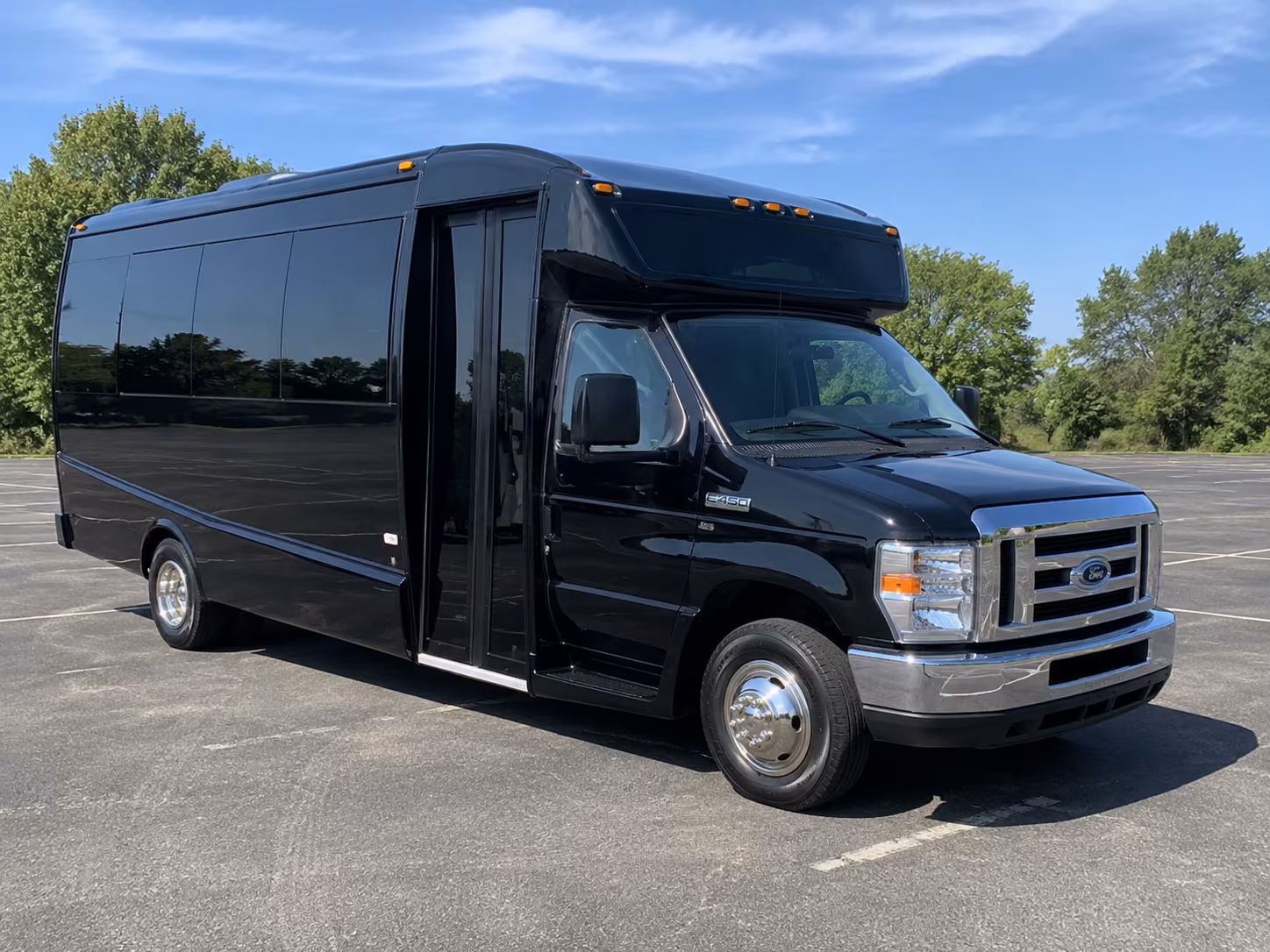 Austin Airport Shuttle & Transportation party bus exterior