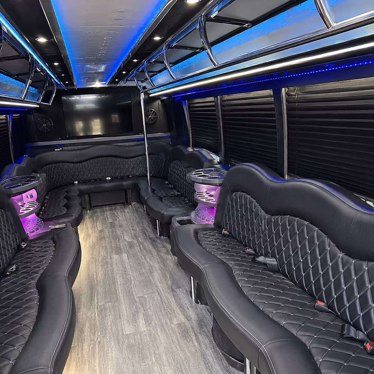 Austin Concert & Music Festival Transportation party bus interior