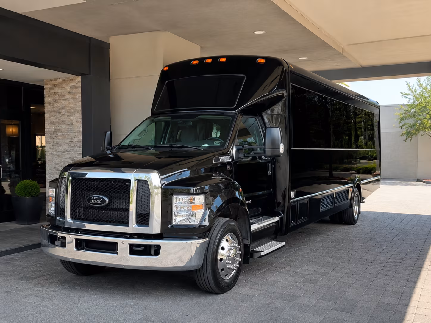 Austin Private Event Transportation party bus exterior