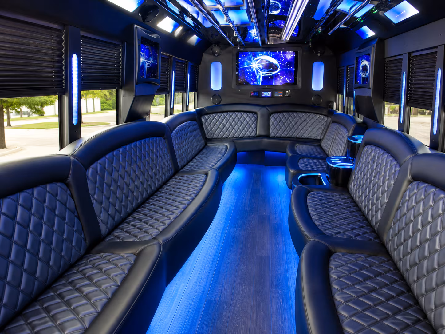 Austin Prom & Homecoming Transportation party bus exterior