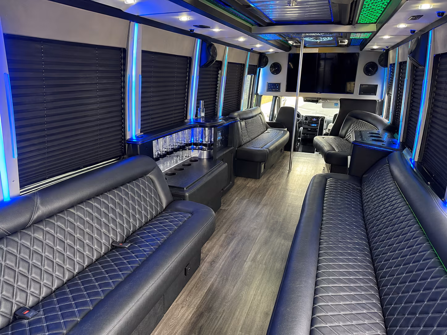 Austin Prom & Homecoming Transportation party bus exterior