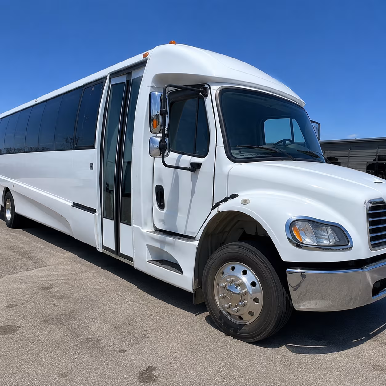 Austin School Event Transportation party bus exterior