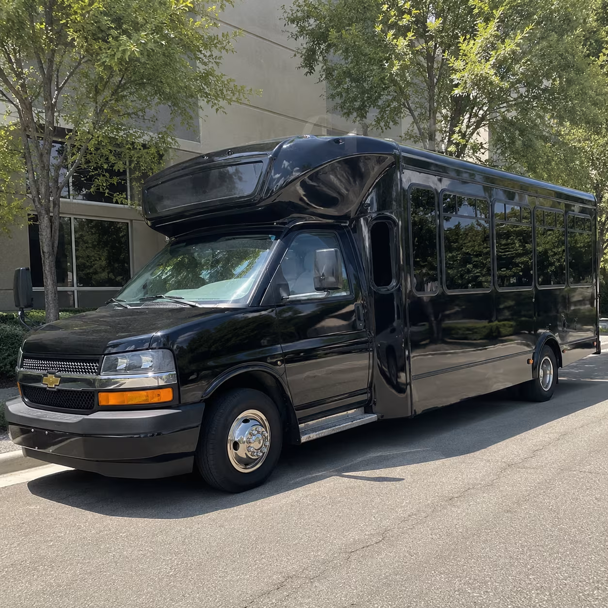 Austin Sporting Event Transportation party bus exterior