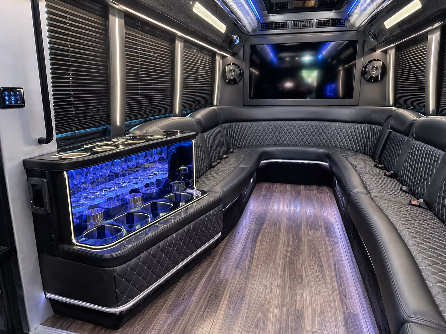 Austin Wedding Transportation party bus exterior