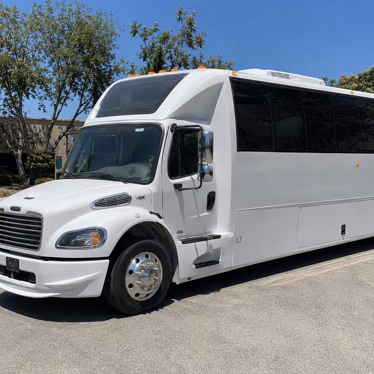 Austin Wedding Transportation party bus exterior