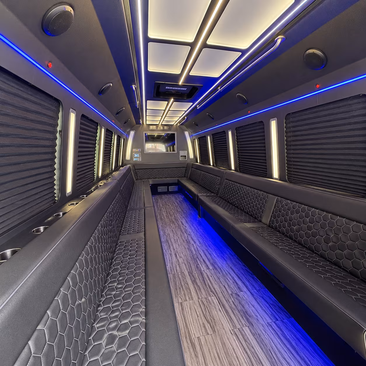 Austin Wedding Transportation onboard seating