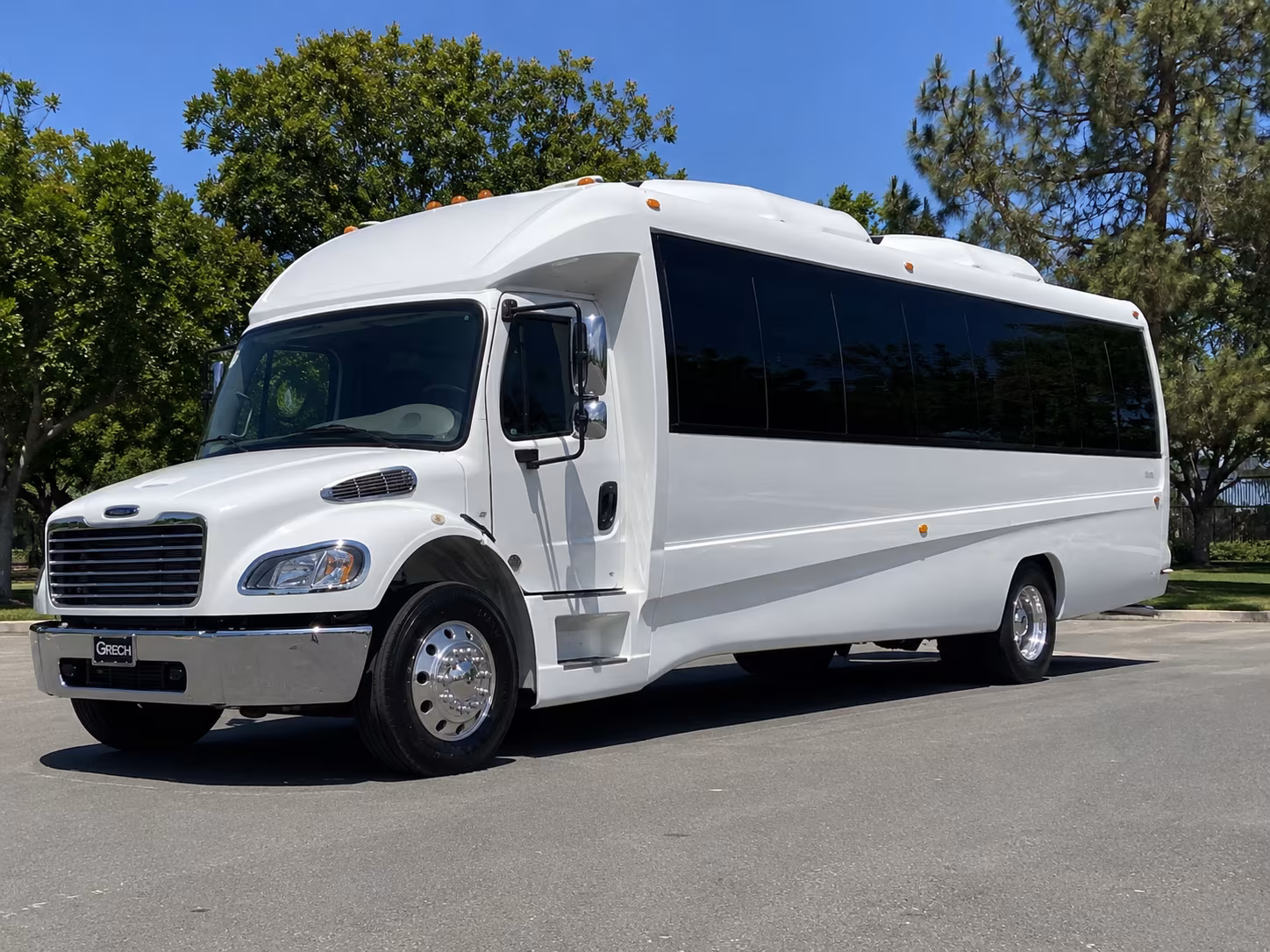 Austin Wedding Transportation party bus exterior