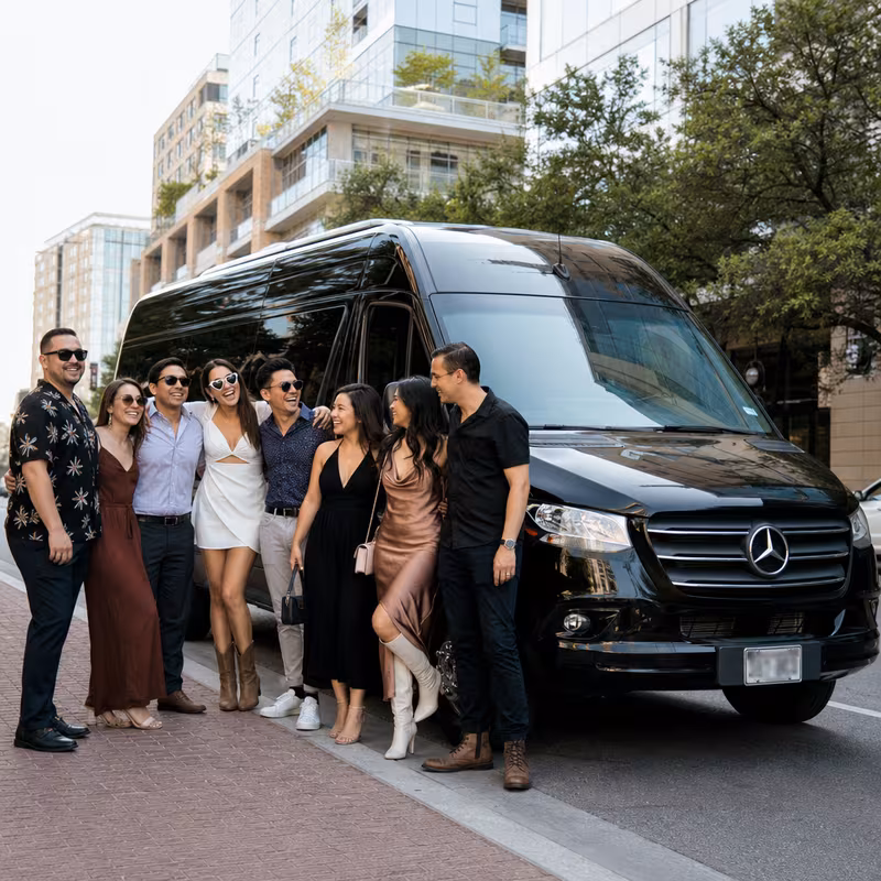 Austin Bachelor & Bachelorette Transportation fleet vehicle