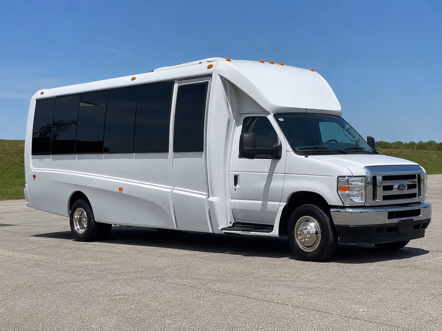 Interior of a party bus rental serving Austin