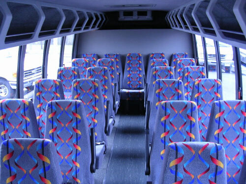 Temple 24 Passenger Mini Bus Interior