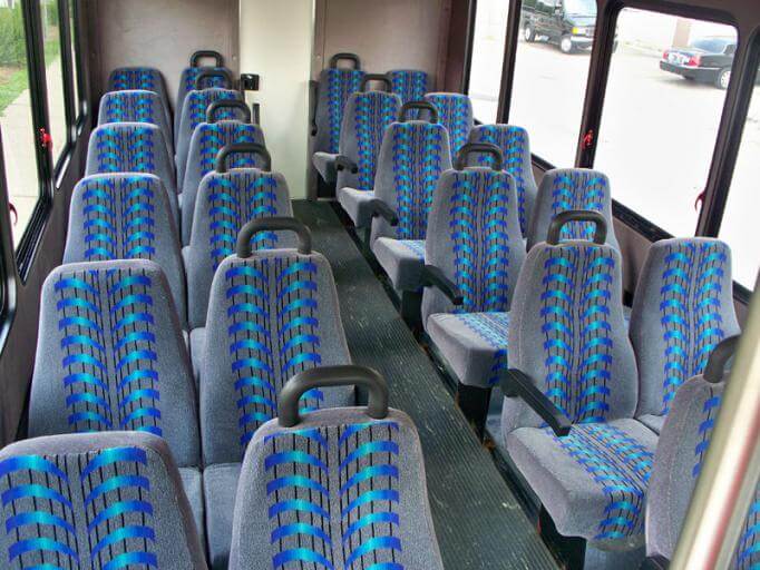 Temple 25 Passenger Mini Bus Interior