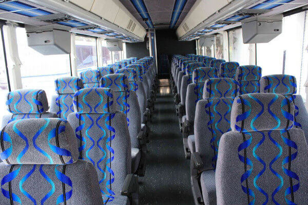 Temple 40 Passenger Coach Bus Interior