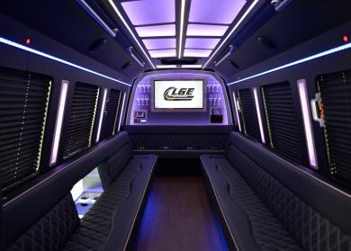 Bryan 18 Passenger Limo Bus Interior
