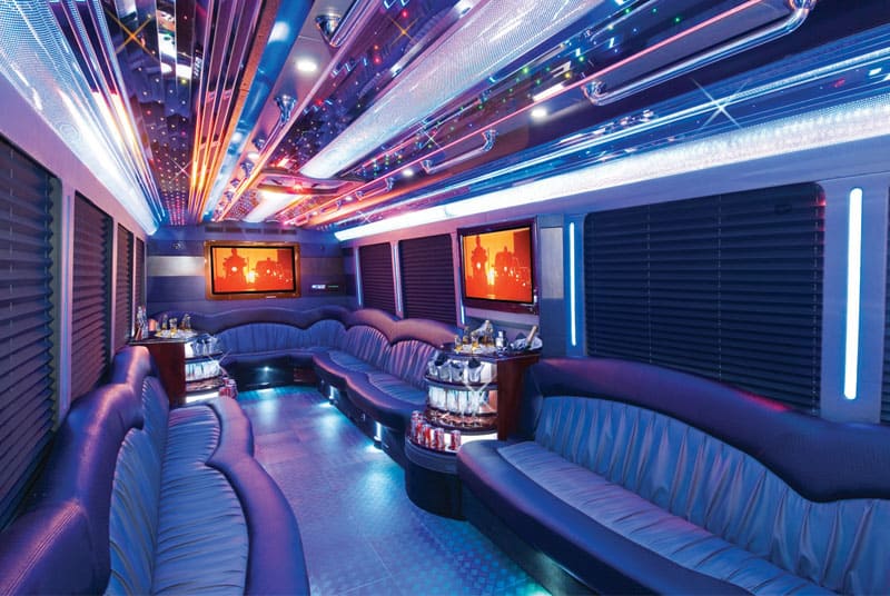 College Station 20 Passenger Party Bus Interior