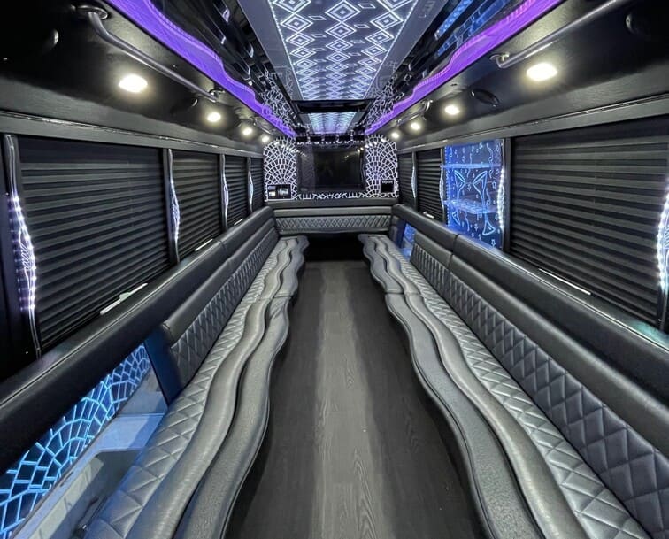 Georgetown 30 Passenger Party Bus White Interior
